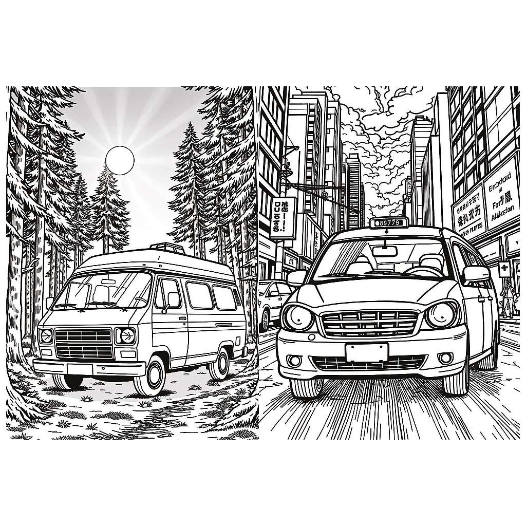 Omaľovánka Rýchle vozidlá - Trefl kép 2