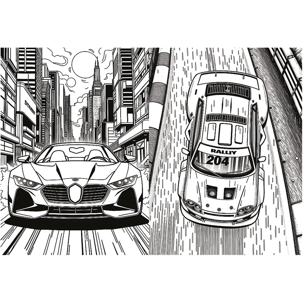 Omaľovánka Rýchle vozidlá - Trefl kép 3