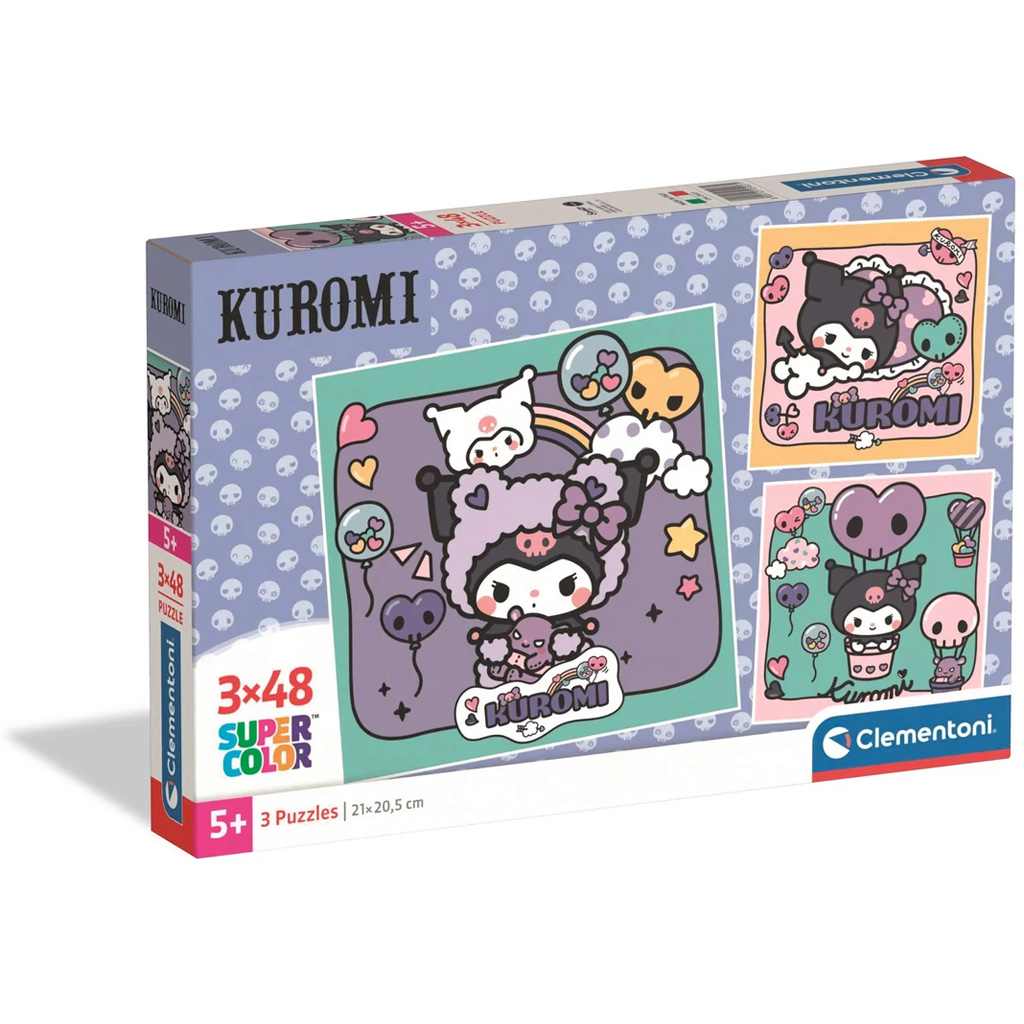 Kuromi 3×48-dielne Super Color puzzle - Clementoni