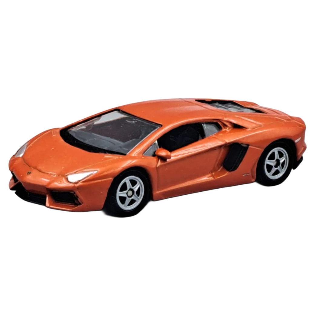Welly: Lamborghini Aventador oranžový kovový model autíčka 1/64 kép 2