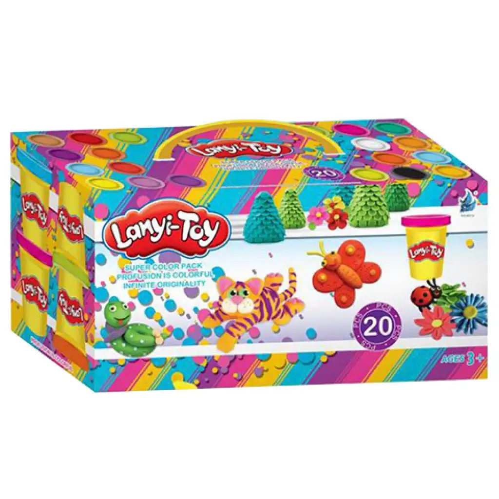 Lanyi-Toy 20 dielny plastelínový set s nástrojmi na tvarovanie