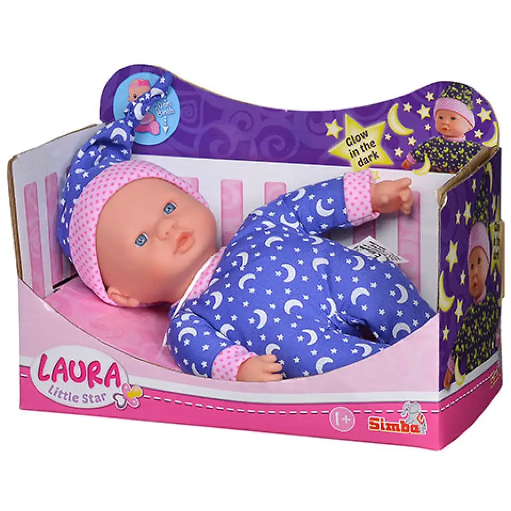 Laura Little Star bábika vo fosforeskujúcom pyžame - Simba Toys