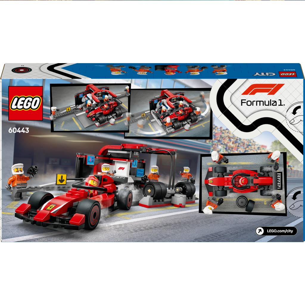 LEGO® City: F1®-es boxutca és személyzet, Ferrari autóval (60443) kép 5