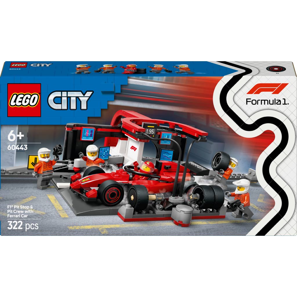 LEGO® City: F1®-es boxutca és személyzet, Ferrari autóval (60443) kép 1