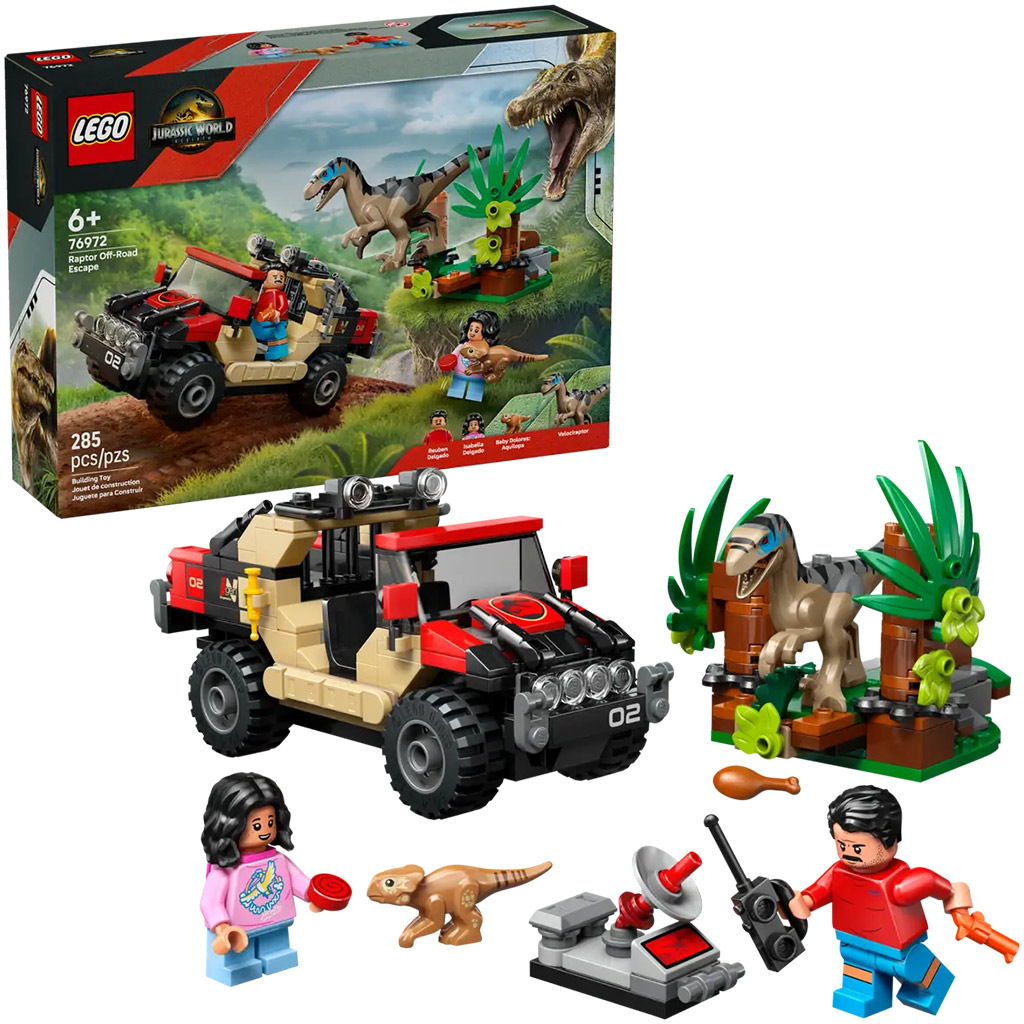 LEGO® Jurassic World: Terepjárós menekülés a raptor elől (76972) kép 1