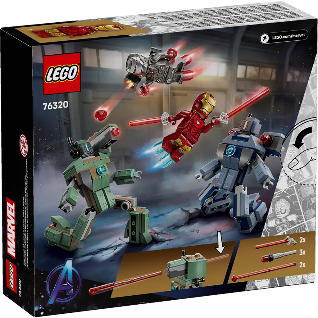 LEGO® Marvel: Iron Man a War Machine vs. Hammer drony (76320) kép 7
