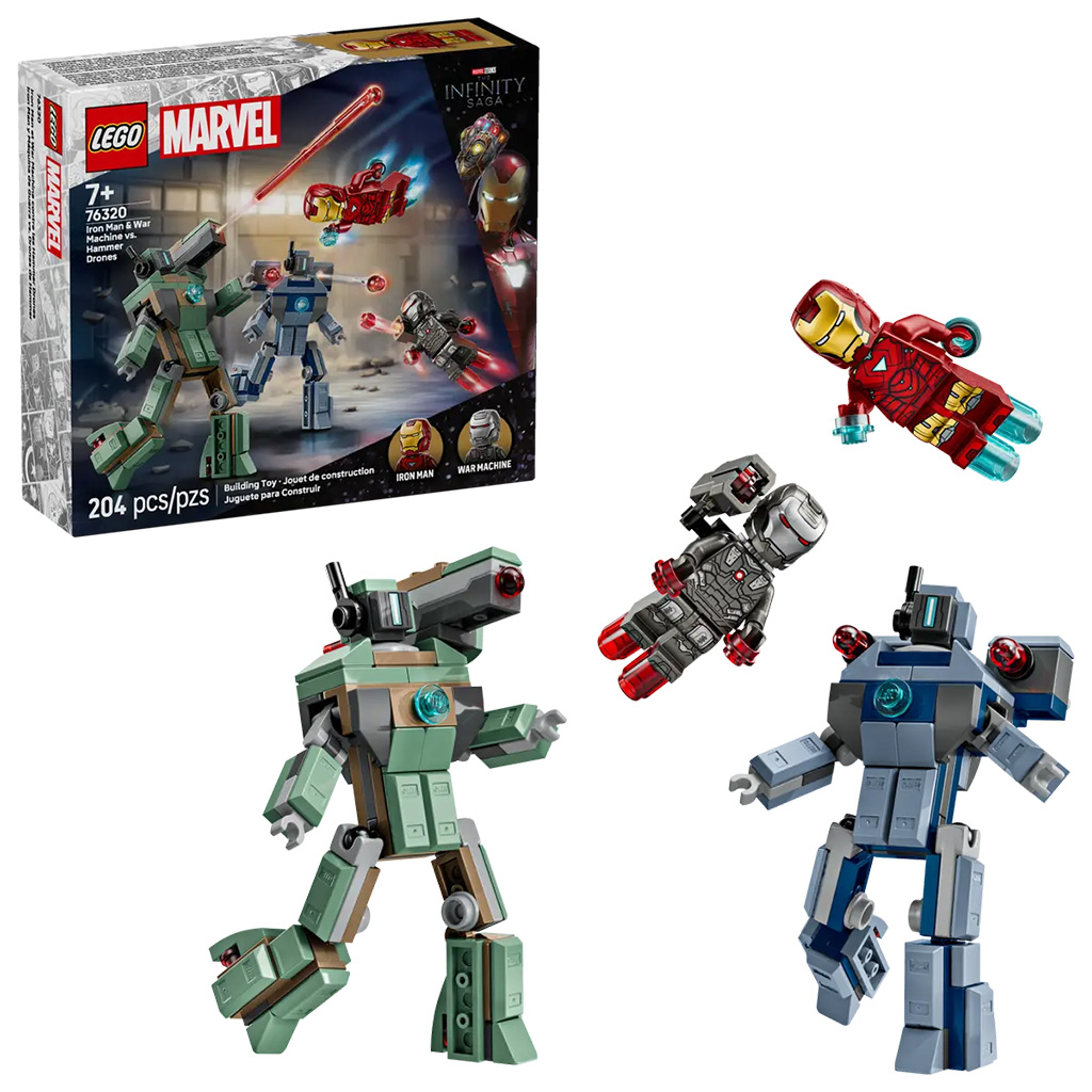 LEGO® Marvel: Iron Man a War Machine vs. Hammer drony (76320)