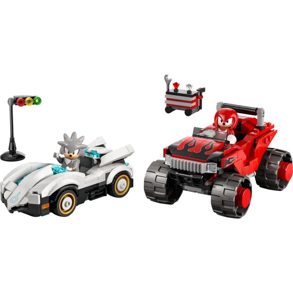 LEGO® Sonic the Hedgehog™: Strieborné auto proti Knucklesovmu monster trucku (77118) kép 2