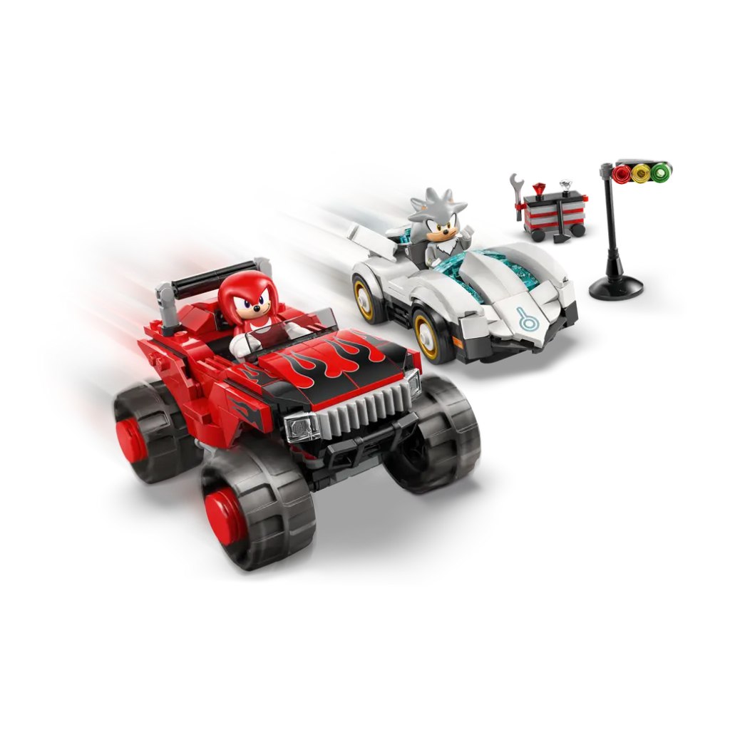 LEGO® Sonic the Hedgehog™: Strieborné auto proti Knucklesovmu monster trucku (77118) kép 3