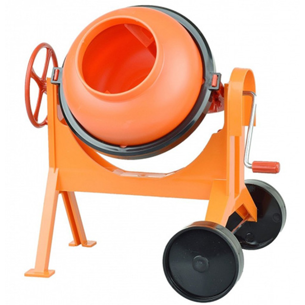 LENA: Miešačka betónu v oranžovej farbe