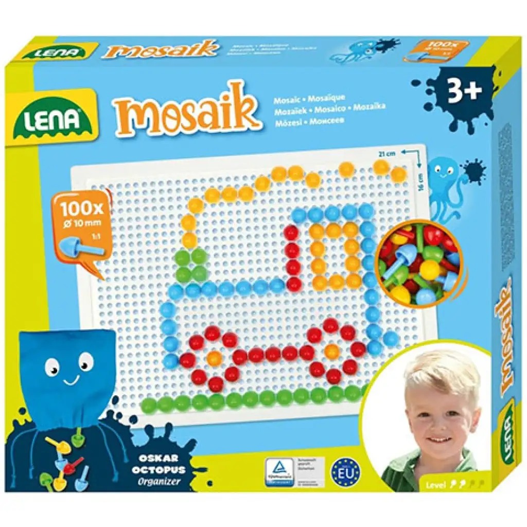 LENA: Mosaik Transparentný kreatívny set 10mm 100ks