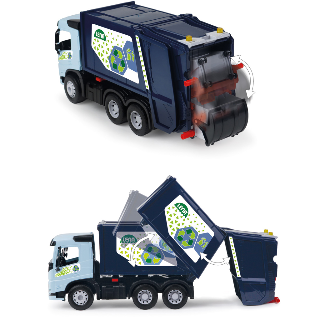 LENA: Worxx Volvo FMX smetiarske auto s boxom 54 cm kép 3