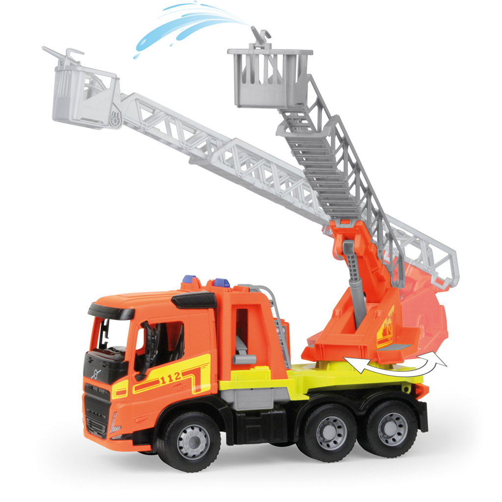 LENA: Worxx Volvo FMX hasičské auto s rebríkom v krabici 48 cm kép 2