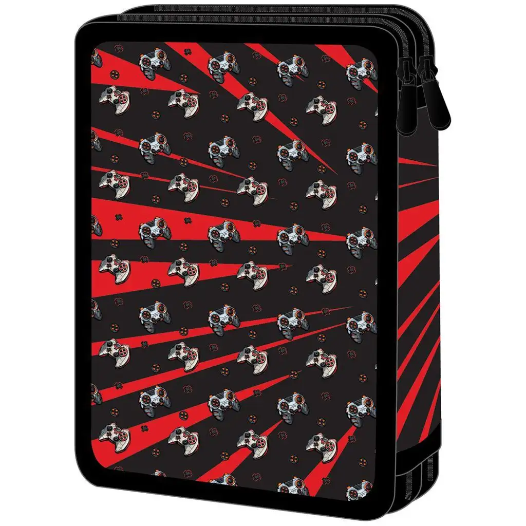 Luna: Dvojposchodové plnené puzdro na perá s motívom Must Team Lets play gamer kép 2