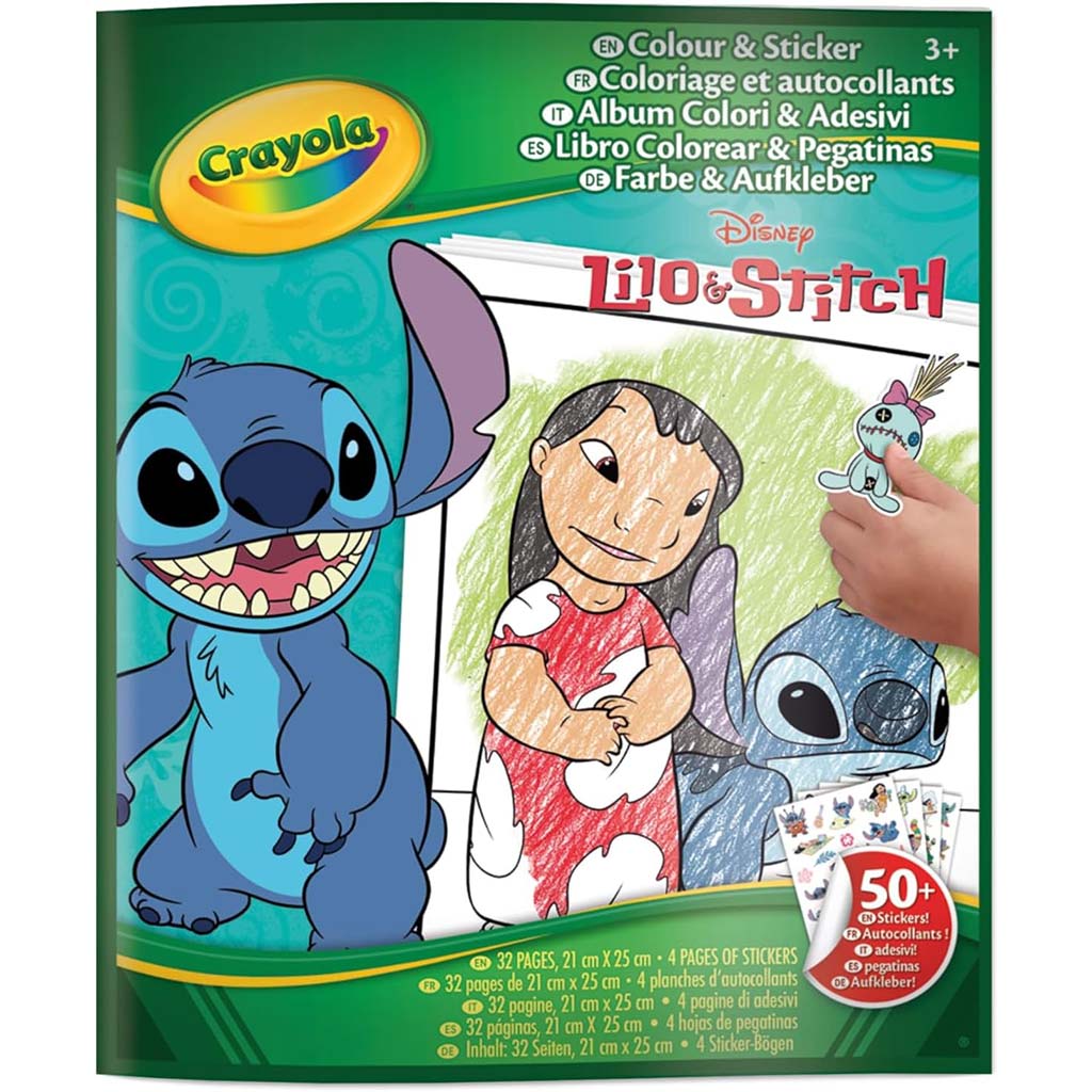 Crayola: Lilo & Stitch omaľovánka a zošit s nálepkami
