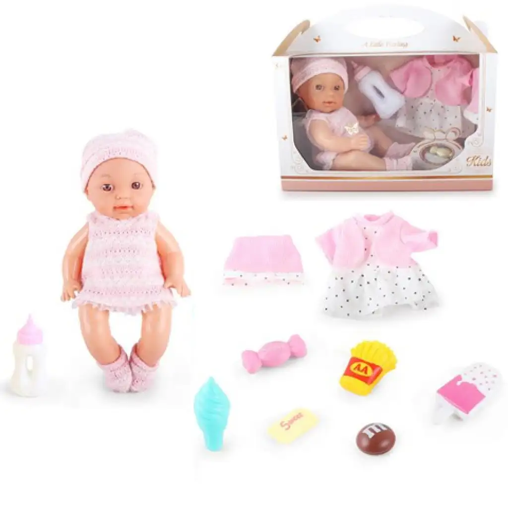 Little Darling bábika so zvukom a 8ks doplnkov 30cm