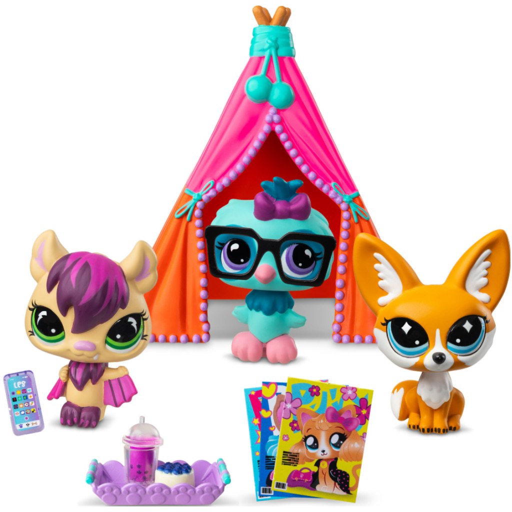 Littlest Pet Shop: Pyžamová párty — hrací set s 3 figúrkami kép 2