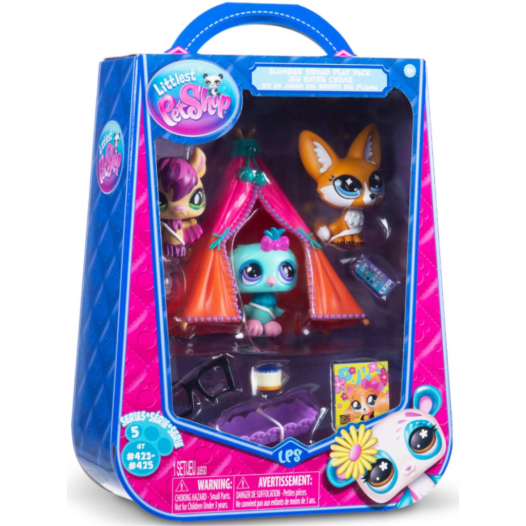 Littlest Pet Shop: Pyžamová párty — hrací set s 3 figúrkami