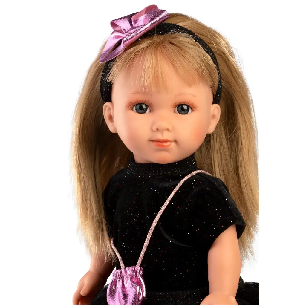 Llorens: Elena 35 cm bábika v čiernom šate kép 2