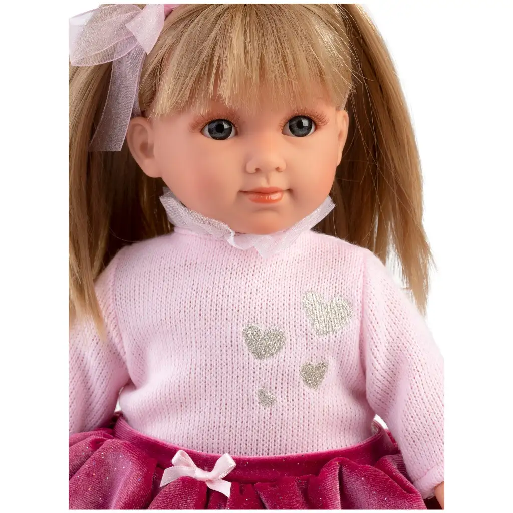 Llorens: Elena 35 cm bábika v červenej sukni kép 3