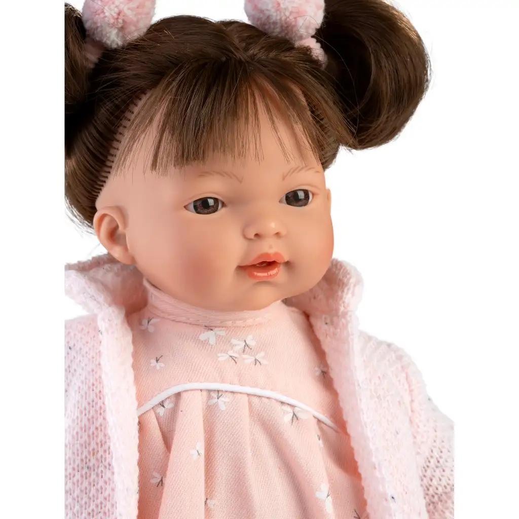 Llorens: Vera 33 cm bábika so zvukom v ružových šatách kép 2