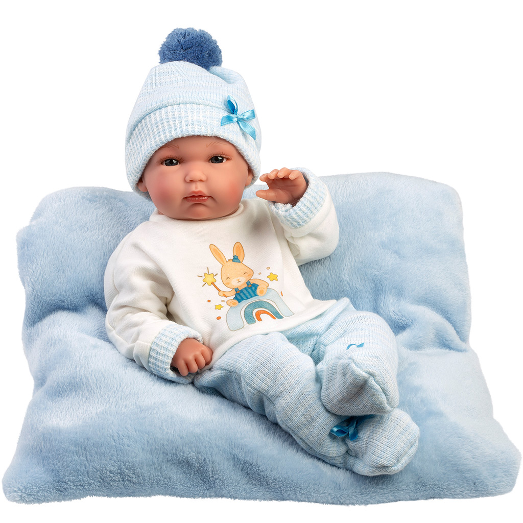 Llorens: Bimbo 35 cm novorodenecká bábika s vankúšikom kép 2