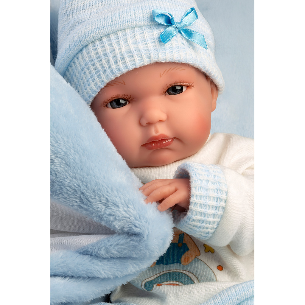 Llorens: Bimbo 35 cm novorodenecká bábika s vankúšikom kép 4