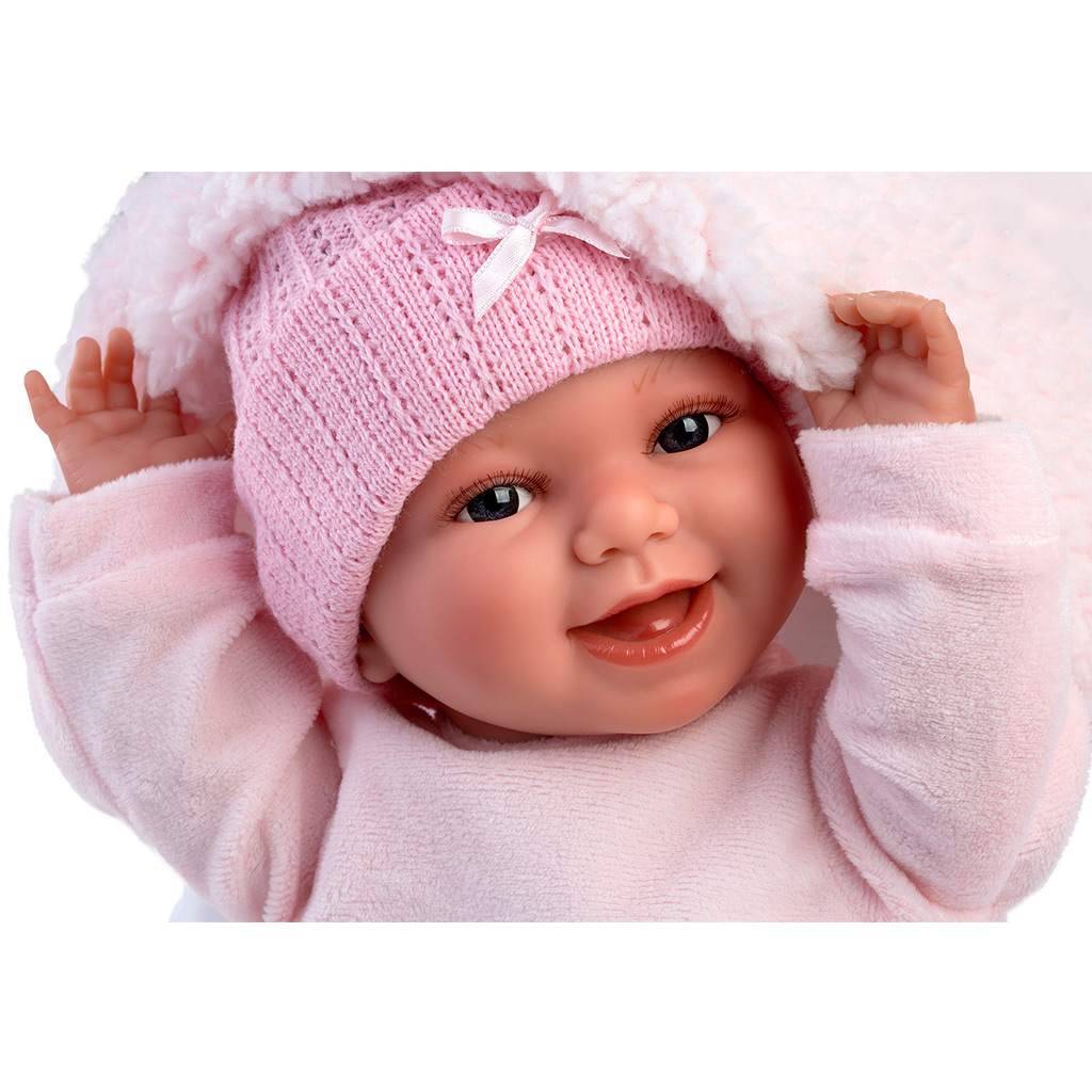 Llorens: Chloe 38 cm plačúca bábika so spacím vakom kép 4