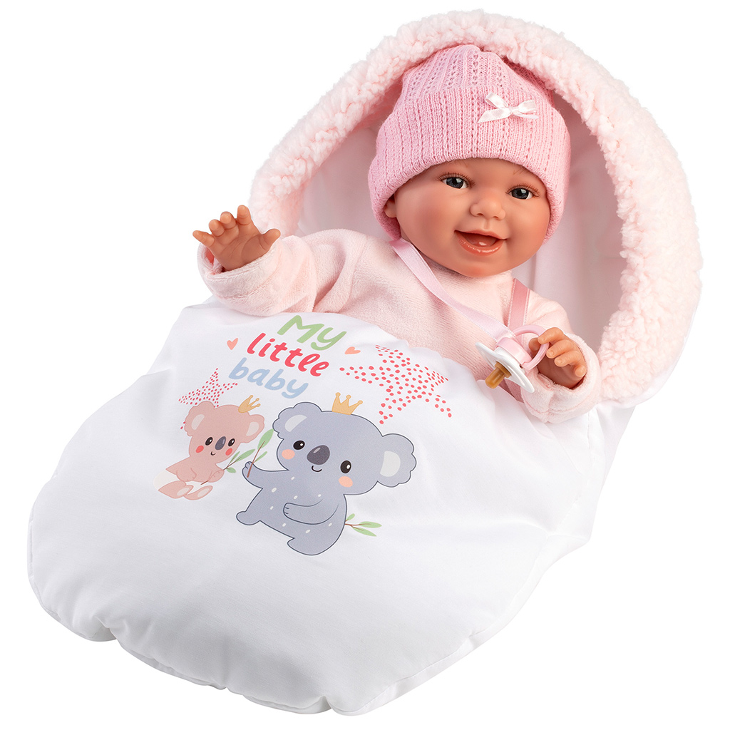 Llorens: Chloe 38 cm plačúca bábika so spacím vakom kép 2