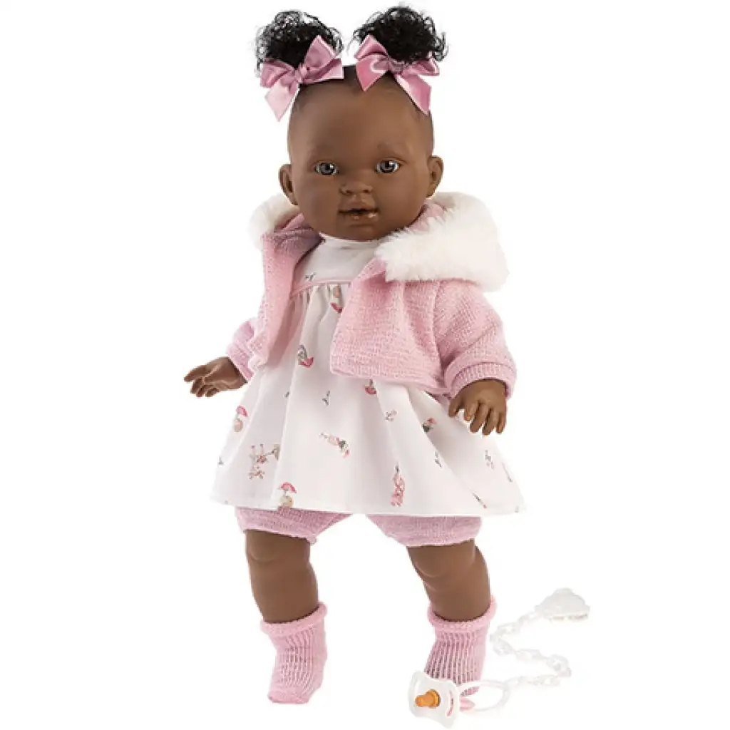 Llorens: Diara 38cm plačúca bábika v ružovom oblečení