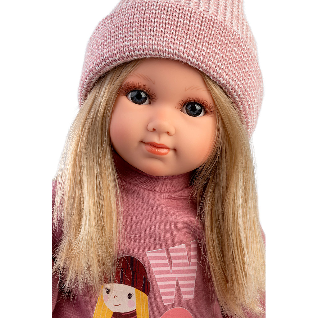 Llorens: Elena 35 cm bábika v ružovom sete kép 4