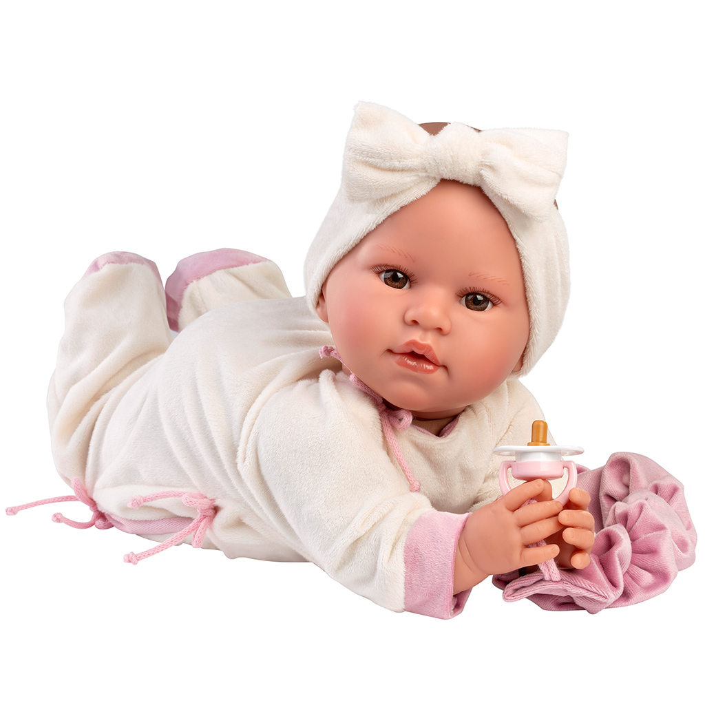Llorens: Lea, 45 cm plačúca bábika s cumlíkom v overale s motívom koaly kép 3