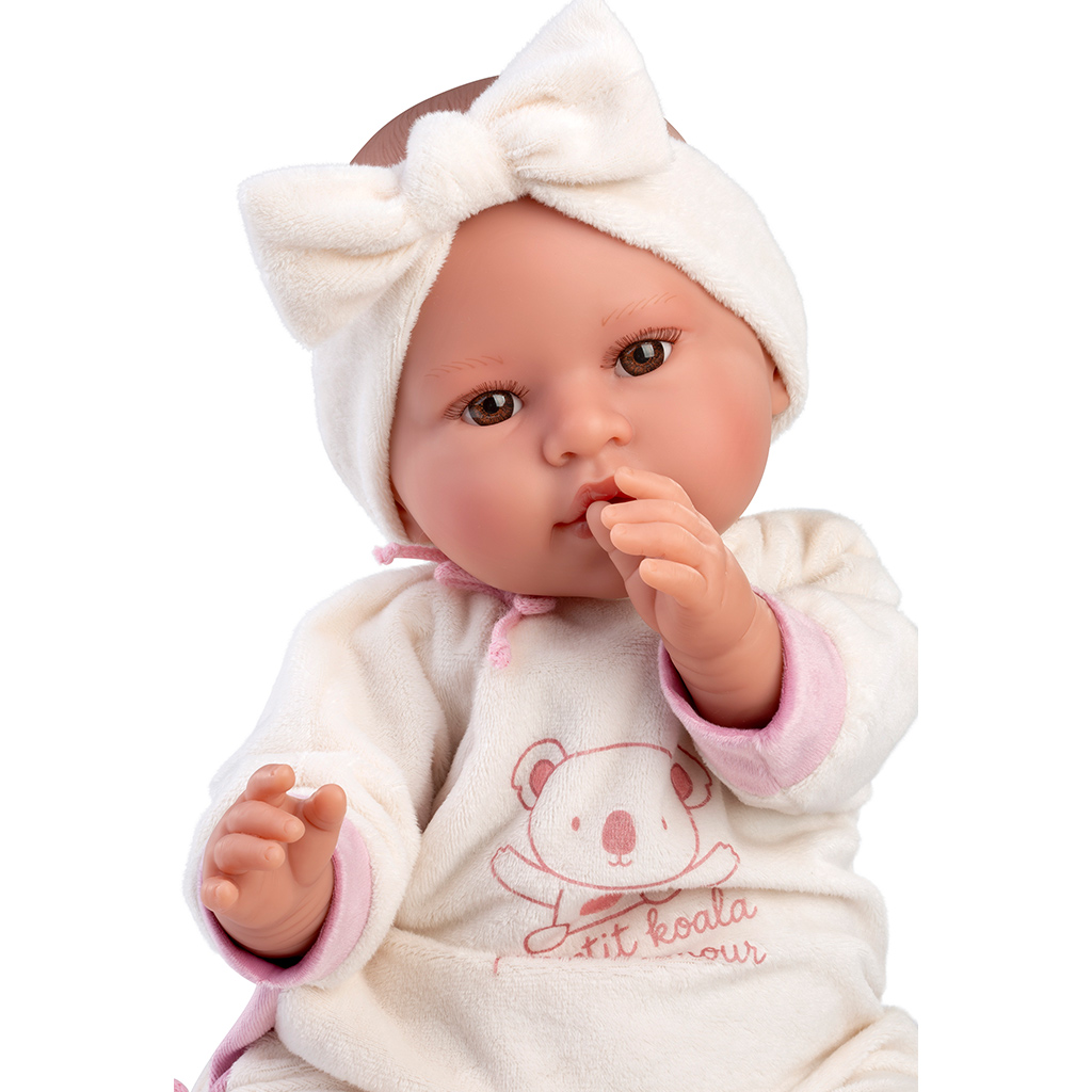 Llorens: Lea, 45 cm plačúca bábika s cumlíkom v overale s motívom koaly kép 4