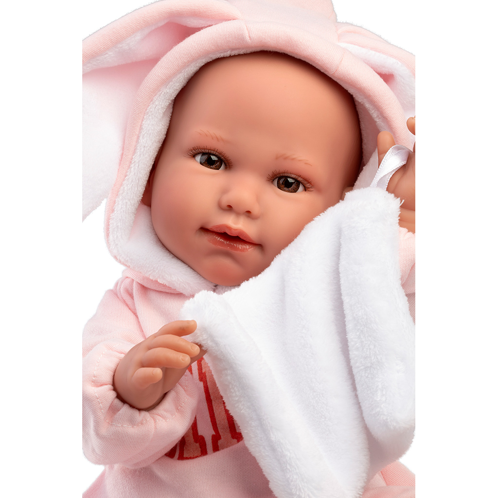 Llorens: Lina, 45 cm plačúca bábika v oblečku s králičími uškami kép 3
