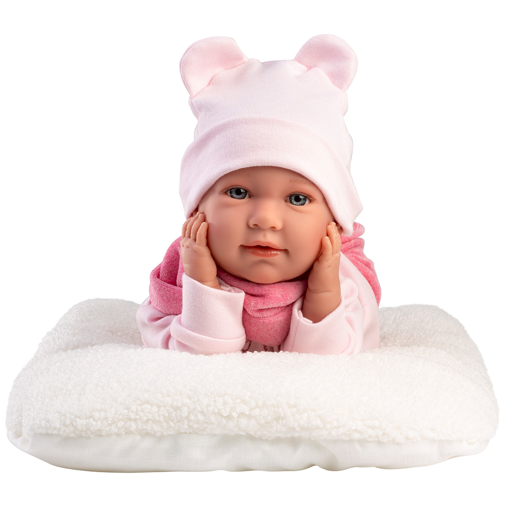 Llorens: Mimi 42 cm plačúca bábika s bielym nosičom kép 3