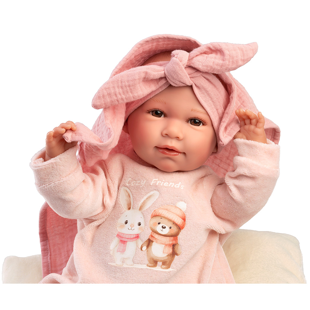 Llorens: Mimi 42 cm vysoká plačúca bábika s vankúšom a prikrývkou kép 4