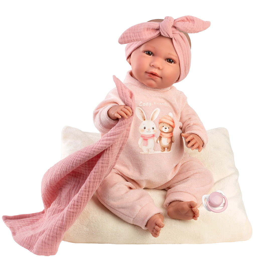 Llorens: Mimi 42 cm vysoká plačúca bábika s vankúšom a prikrývkou