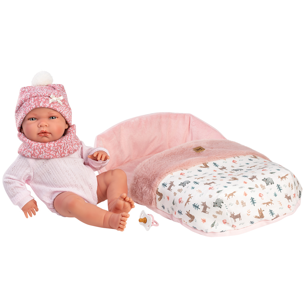 Llorens: Nica 40 cm novorodenecká bábika so spacím vakom kép 2