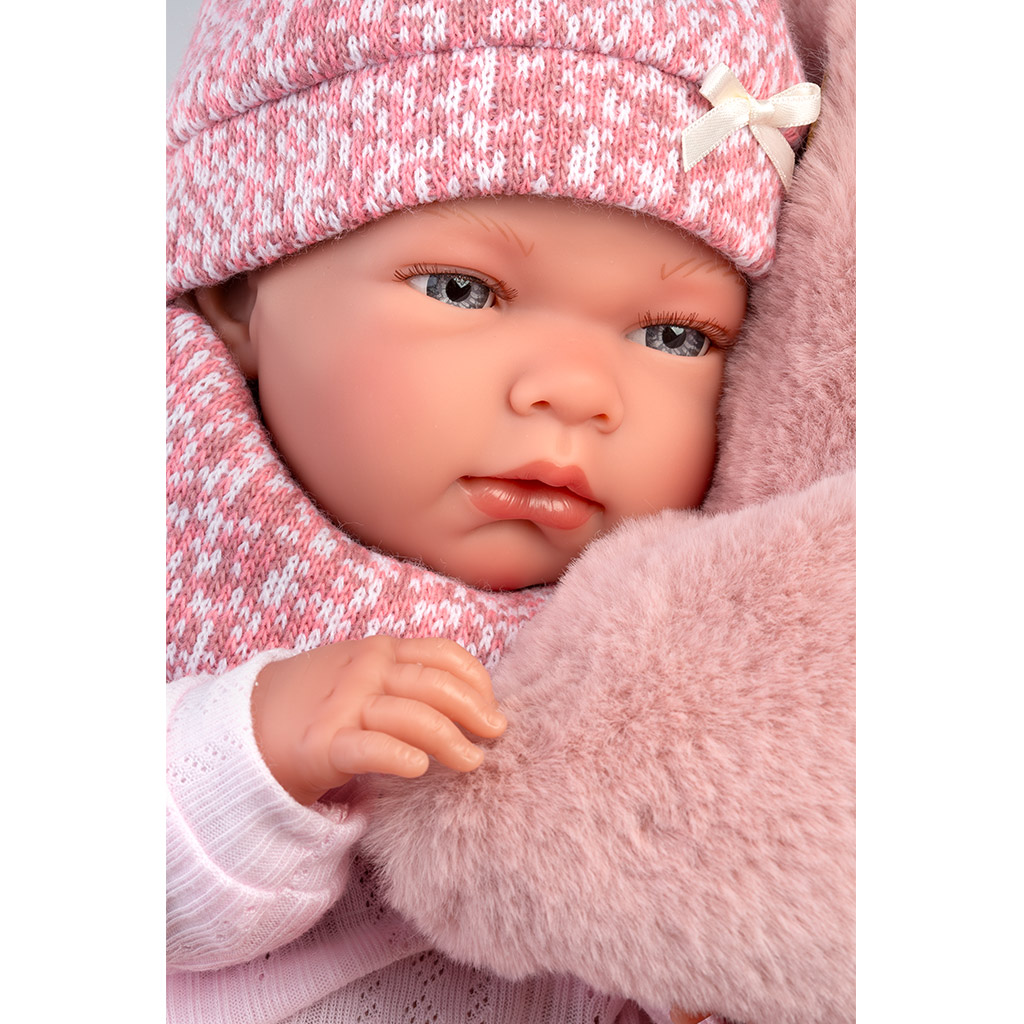 Llorens: Nica 40 cm novorodenecká bábika so spacím vakom kép 3