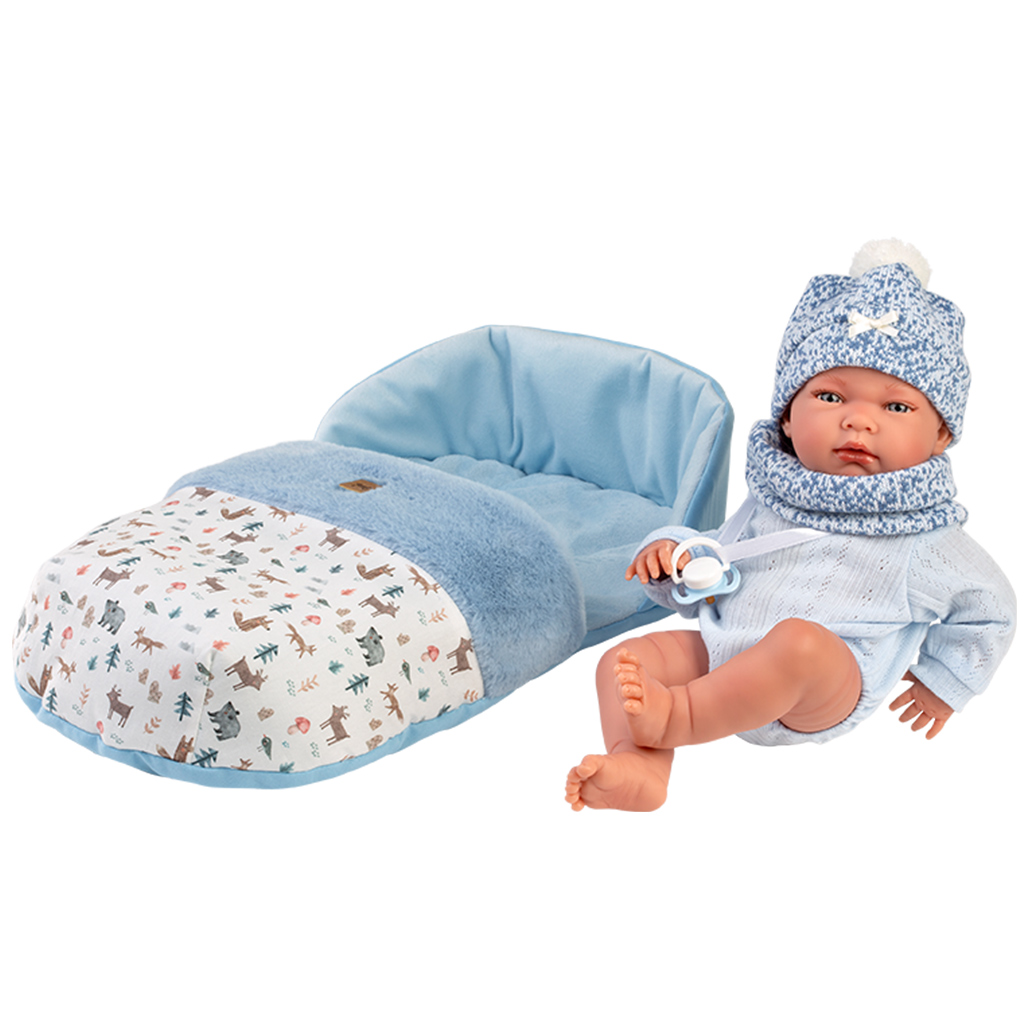 Llorens: Nico, 40 cm novorodenecká bábika so spací﻿m vakom kép 3