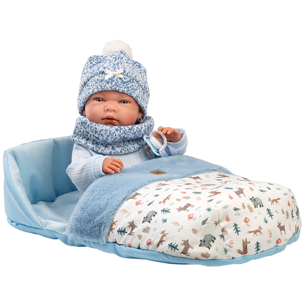 Llorens: Nico, 40 cm novorodenecká bábika so spací﻿m vakom kép 2