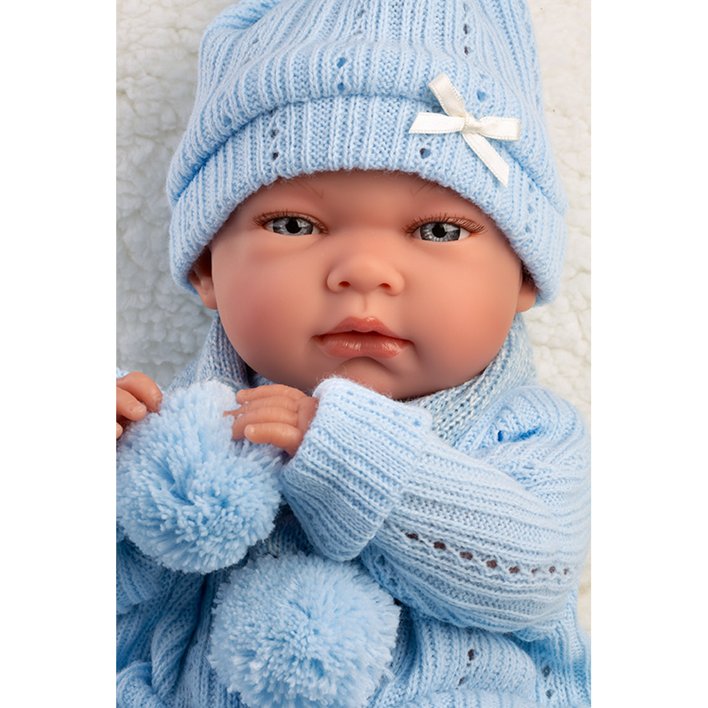 Llorens: Nico 40 cm novorodenecká bábika s fľaštičkou a vankúšikom kép 4