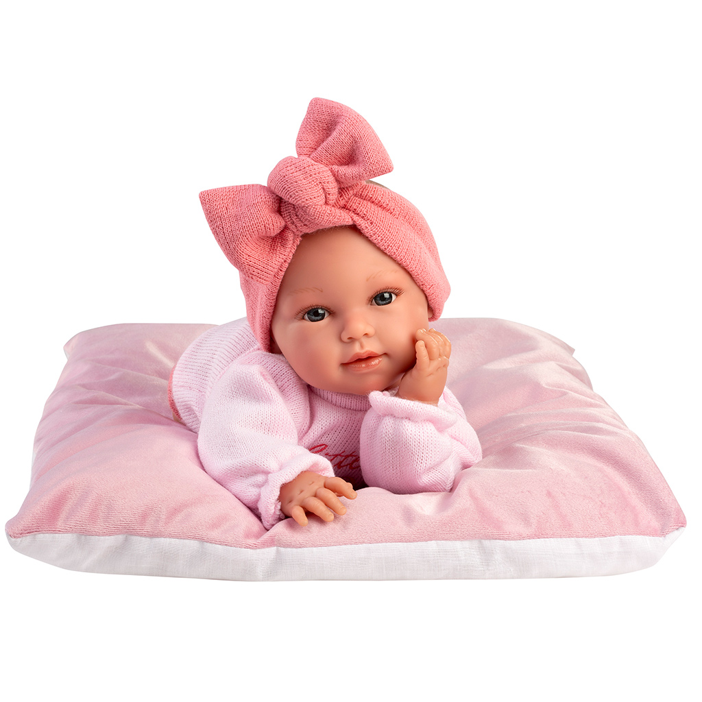 Llorens: Olivia 38 cm plačúca bábika s vankúšom kép 3