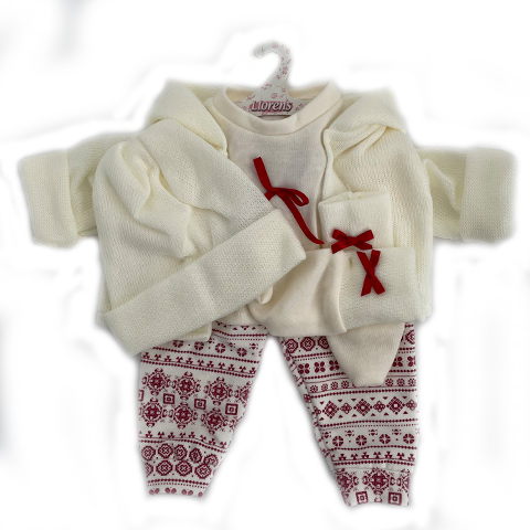 Llorens: Set oblečenia s nohavicami s medvedím a psím vzorom pre 43 cm bábiky