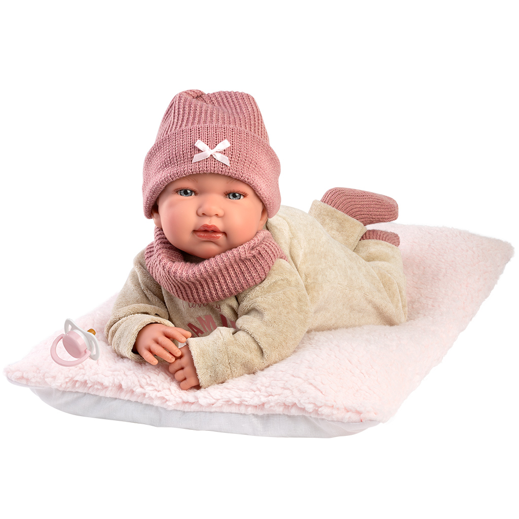 Llorens: Tina, 44 cm vysoká novorodenecká bábika s mäkkým vankúšom kép 3