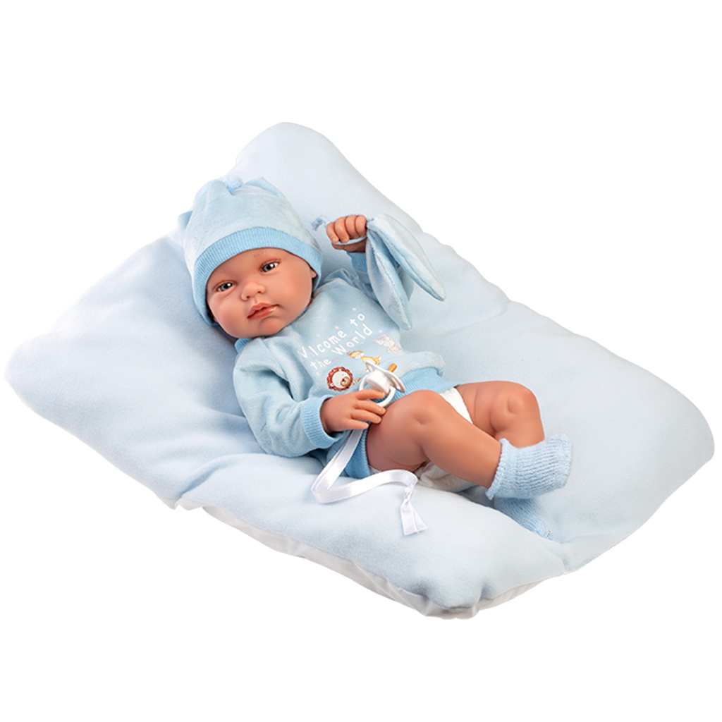 Llorens: Tino 43 cm novorodenecká bábika s vankúšom