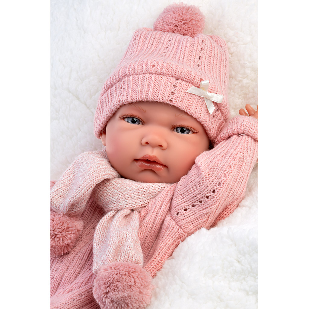 Llorens: Nica 40 cm novorodenecká bábika s fľaštičkou a vankúšikom. kép 3