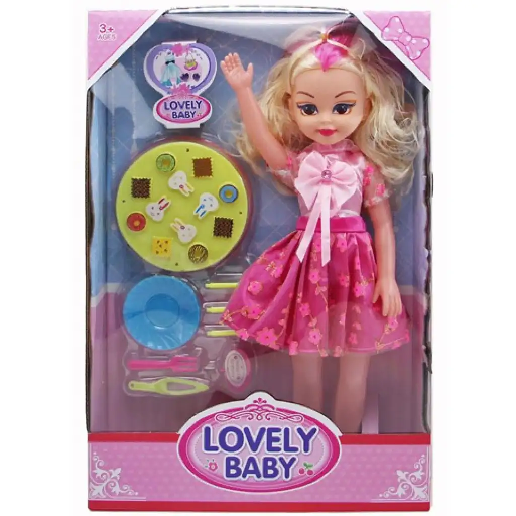 Lovely baba hanggal és konyhai felszereléssel 46cm-es kép 1