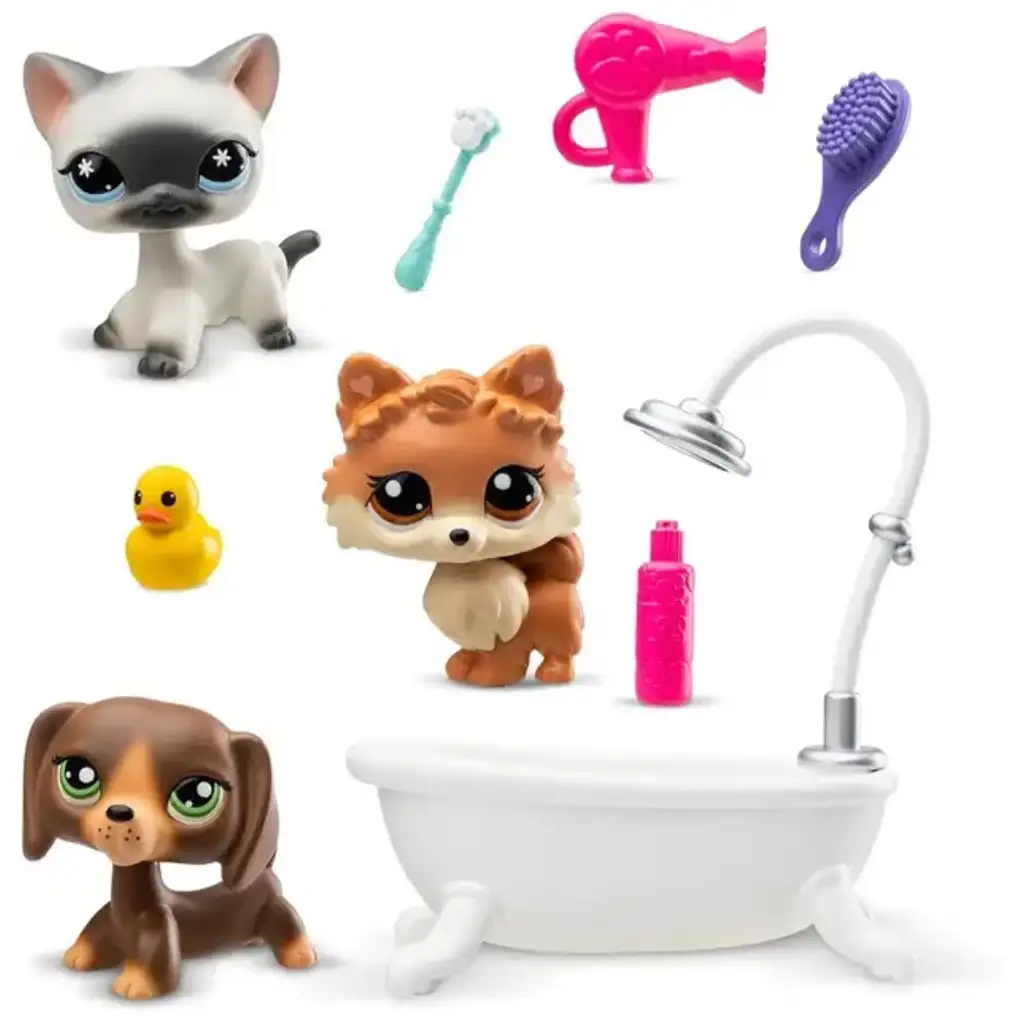 Littlest Pet Shop: Balíček s 3 figúrkami do kúpeľov kép 2