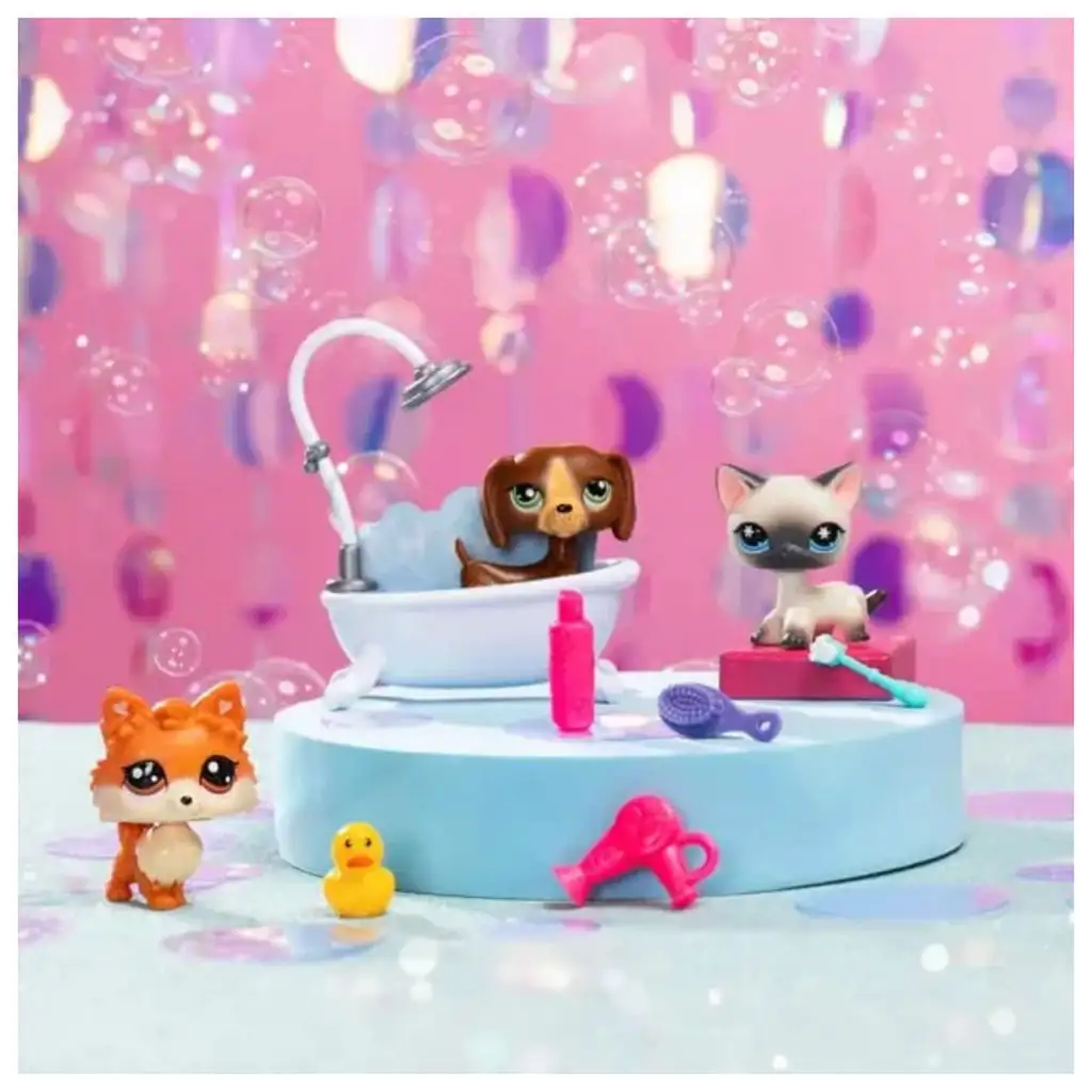 Littlest Pet Shop: Balíček s 3 figúrkami do kúpeľov kép 3